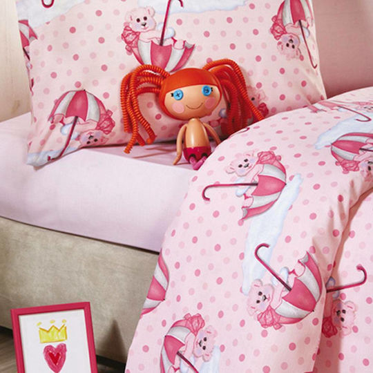 Whitegg Kids Sheets Set C016-1 Pink 160x240cm Whitegg Kids Sheets Set C016-1 Pink 160x240cm