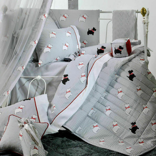 Down Town Home Подредба Sateen Dog Сиви 75x125см Down Town Home Подредба Sateen Dog Сиви 75x125см