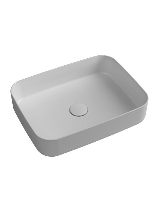 Isvea Infinity Countertop Sink Porcelain 50x36x12.5cm White