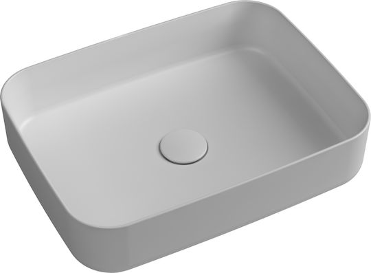 Isvea Infinity Επικαθήμενος Νιπτήρας Πορσελάνης 50x36x12.5cm Λευκός