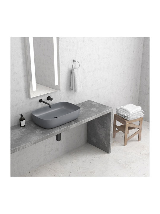 Karag LT 2143 Vessel Sink Porcelain 60x39x14.5cm Grey Matt