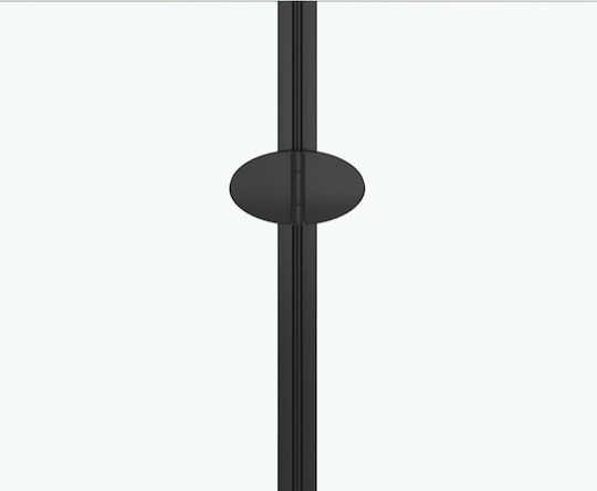 vidaXL Shower Screen Bathtub with Foldable Door 95x140cm Black