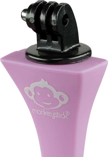 Monkeystick Selfie Stick with Remote Control Pink