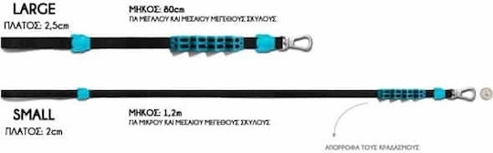 Zee-Dog Hundeleine/Führleine Riemen Ruff Artico L 80x2,5cm in Blau Farbe