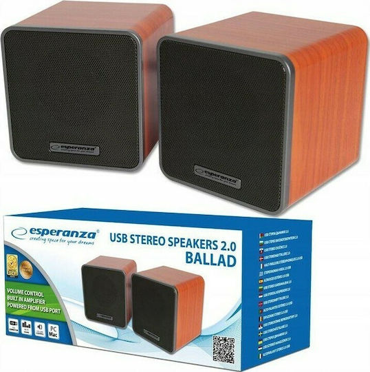 Esperanza EP152 2.0 Speakers 5W Brown