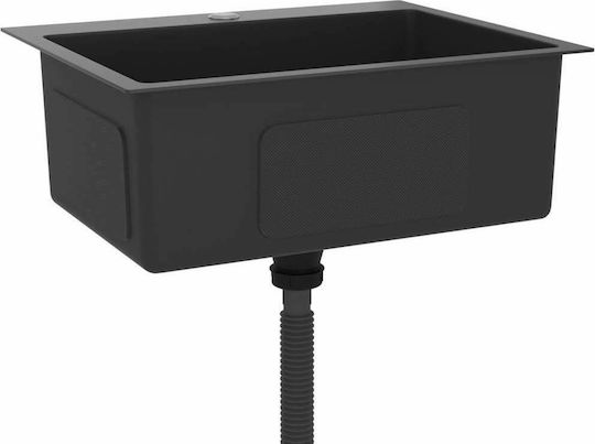 vidaXL 51511 Ένθετος Inox Σατινέ Μ55xΠ44cm Black vidaXL 51511 Ένθετος Inox Σατινέ Μ55xΠ44cm Black