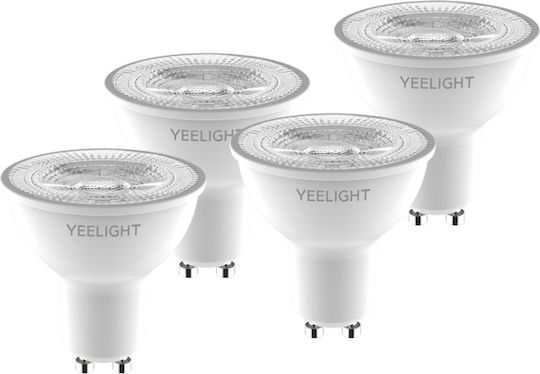 Yeelight Smart Bulbs LED 4.8W for Socket GU10 Warm White 350lm Dimmable 4pcs