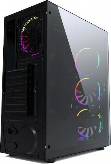 Gembird Fornax 1500RGB Gaming Middle Tower Carcasă PC cu Deschidere Laterală Ventilatoare RGB LED