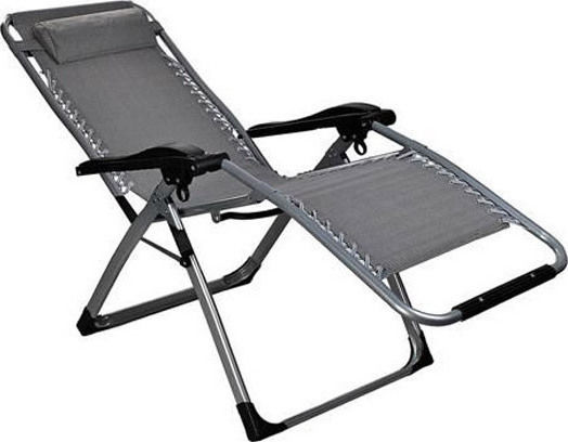 Malatec Liegestuhl-Sessel Strand Gray 80x52x110cm.