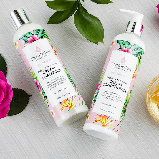Flora & Curl Rose & Honey Hair Conditioner for Curly Hair 300ml