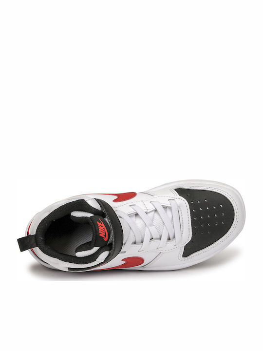 Court Borough Mid 2 Αθλητικά Παιδικά Παπούτσια με Σκρατς White / Black / University Red CD7783-110