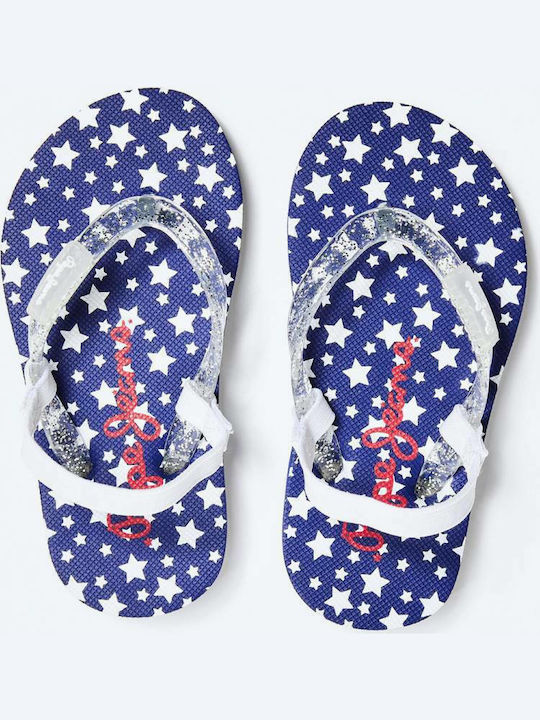Șlapi pentru copii Flip Flops Albastru marin Stars