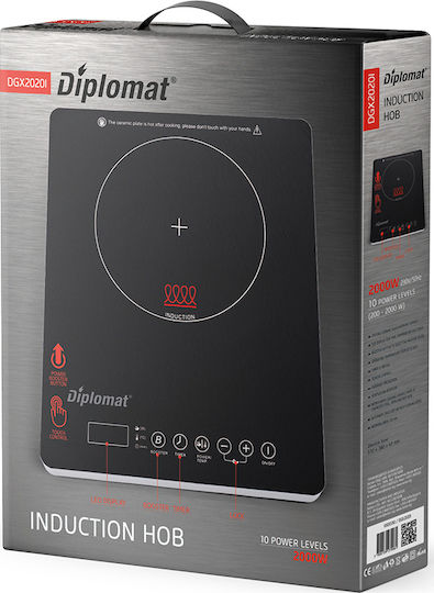 Diplomat DGX2020I Печки за плот Индукция Единична Черен