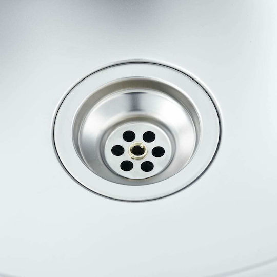 vidaXL Drop-In Sink Inox Satin W70xD44cm Silver