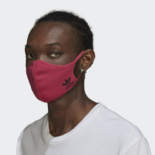 adidas Mască de protecție Țesătură M/L Wild Pink / Hazy Rose / Black H59843 3buc