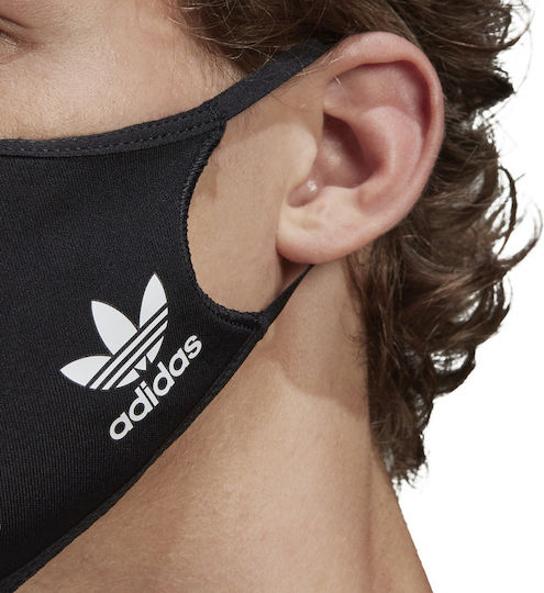 adidas Μάσκα Προστασίας Υφασμάτινη XS/S Μαύρη HB7856 3τμχ