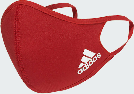 adidas Μάσκα Προστασίας Υφασμάτινη M/L Κόκκινη H52419 3τμχ