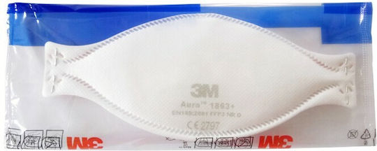 3M Aura 1863+ Protective Mask FFP3 White 10pcs