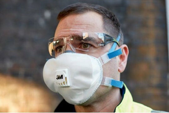 3M 8825+ Disposable Protective Mask FFP2 with Valve White 1pcs
