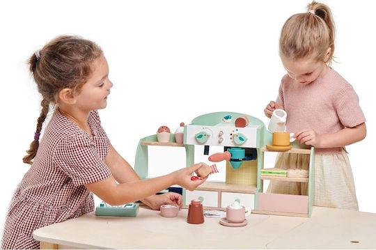 Tender Leaf Toys Дървен Магазин Кафетерия за 3+ Години 43 Части