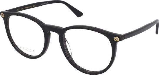 Gucci Plastic Eyeglass Frame Black GG0027O 001