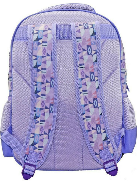 Diakakis Frozen 2 Elsa The Snow Queen School Bag Backpack Elementary, Elementary in Purple color 25lt