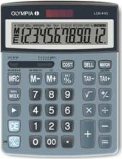Olympia LCD-6112 Αριθμομηχανή 12 Ψηφίων σε Μπλε Χρώμα