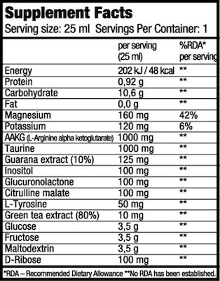 Biotech USA Energy Shot 25 x 20ml Lămâie