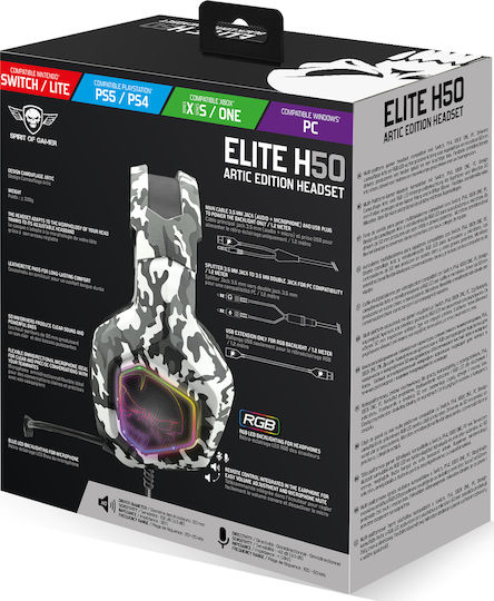 Spirit of Gamer Elite H50 Надушници Геймърски слушалки с връзка USB Arctic