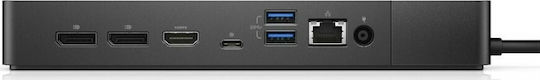 Dell WD19S 130W USB-C Docking Station με HDMI/DisplayPort 4K PD Ethernet και συνδεση 3 Οθονών Μαύρο