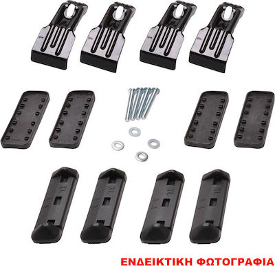 Menabo FIX012G Set Legs for Bars Kit Άκρα-Πόδια για Μπάρες Tema/Tema Alu 4τμχ 4pcs