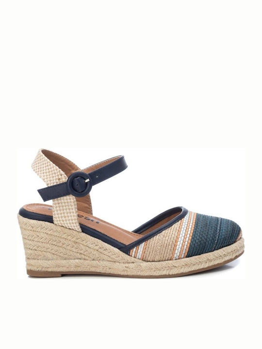 Platforme Dama Tip Espadrile Albastre