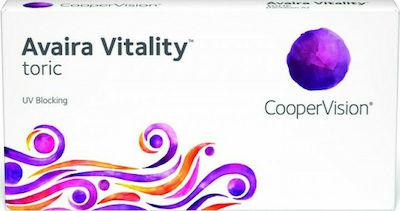 Cooper Vision Avaira Vitality Toric 3 Μηνιαίοι Αστιγματικοί Φακοί Επαφής Σιλικόνης Υδρογέλης με UV Προστασία