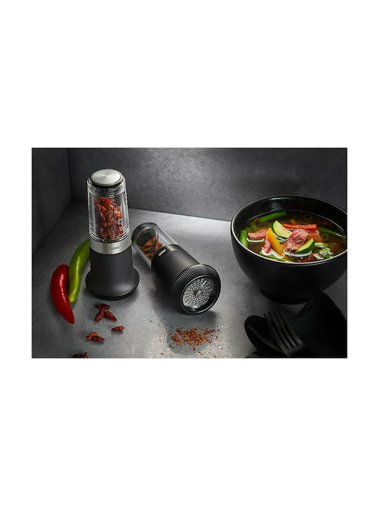 Gefu X-Plosion Electric Metallic Pepper Mill 15cm Black