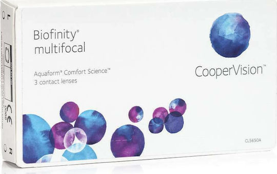 Cooper Vision Biofinity Multifocal 3 Μηνιαίοι Πολυεστιακοί Φακοί Επαφής Σιλικόνης Υδρογέλης