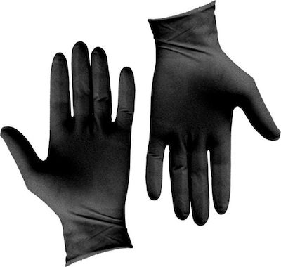 Bournas Medicals Touch Vivid Γάντια Νιτριλίου Χωρίς Πούδρα σε Μαύρο Χρώμα 100τμχ