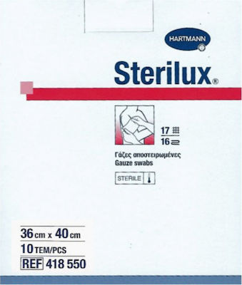 Hartmann Sterilux ES Sterile Gazen 17 Fäden 16lagig 36x40cm 10pcs