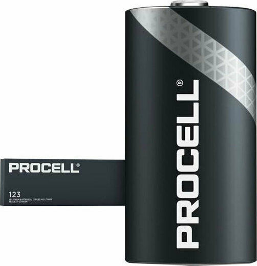 Duracell Procell Lithium Battery CR123A 3V Single Use Long Life 10pcs