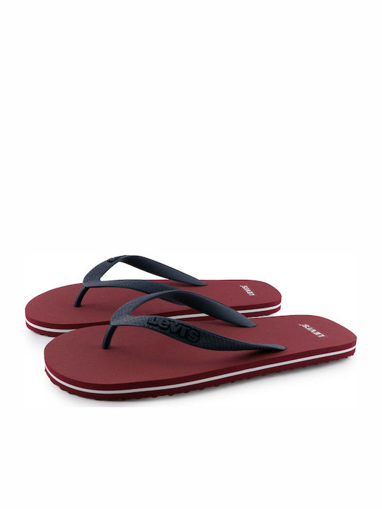 Levi's Men's Flip Flops Burgundy