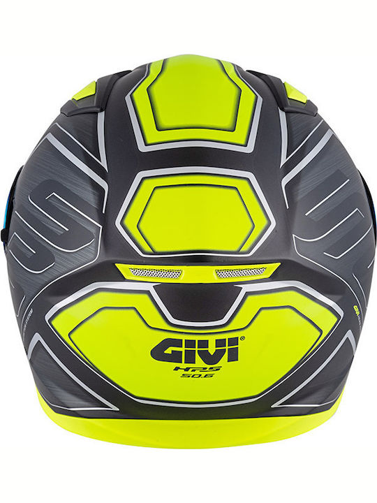 Givi H50.6 Sport Deep Titan/Yellow Motorcycle Helmet Full Face ECE 22.05 1490gr GIV000KRA174