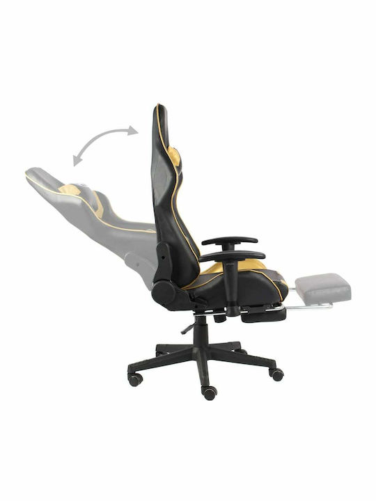 vidaXL 20498 Gaming Chair with Adjustable Arms and Footrest Gold