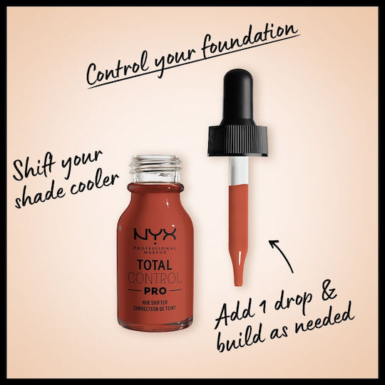 NYX Professional Makeup Total Control Pro Drop Hue Shifter Liquid Foundation Cool 13ml