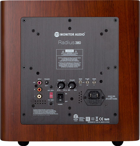 Monitor Audio Radius 380 Autoîntăritor Subwoofer cu Difuzor 8" 140W Nuci