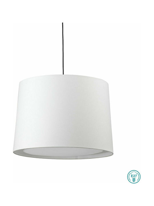 Faro Barcelona Conga Pendant Light Single-Light Bell for Socket E27 White