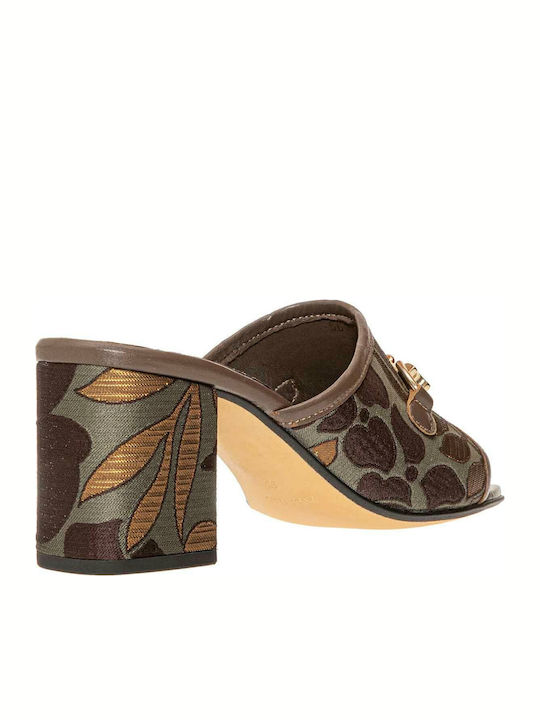 Mules με Χοντρό Ψηλό Τακούνι Tender/Giselle Taupe