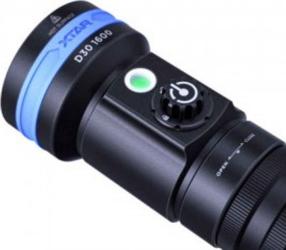 XTAR D30 Diving Safety Light Rechargeable LED with Brightness 1600 Lumen for Depth up to 100m