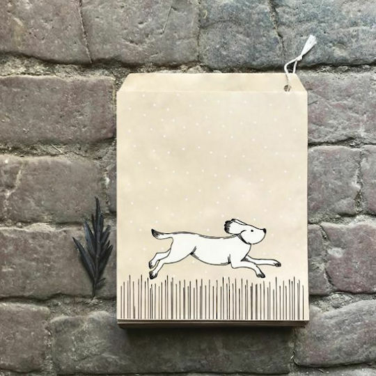 Synchronia Papier Geschenktasche Beige 15x3x18cm 50Stück