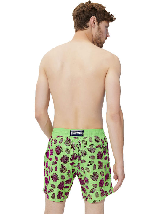 Vilebrequin Men's Swimwear Shorts Green with Patterns