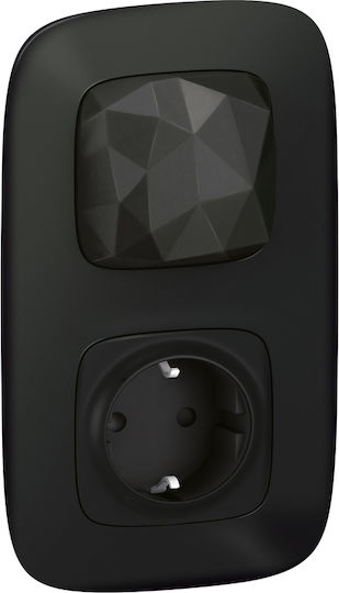 Legrand Valena Allure Connected Starter Pack Единичен Мортис Πρίζα Ρεύματος Автоматични терминали с Прекъсвач Черен 1бр