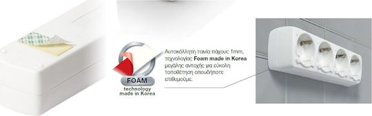SAS Bandă de alimentare 4 Prize cu Comutator Fara fir